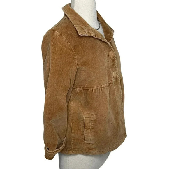 Rip Curl tan corduroy peplum jacket with pockets size S - Picture 3 of 8